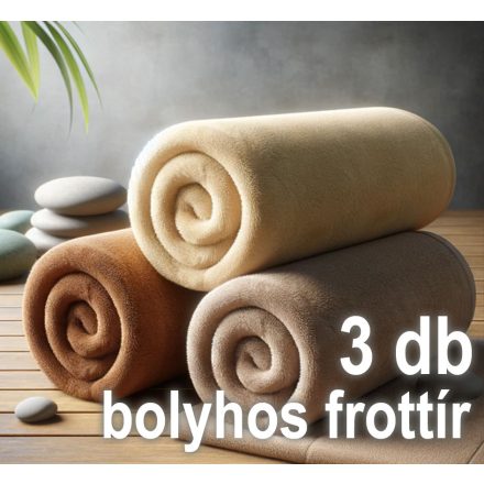 3db 50x100cm frottír törölköző csomag, szálloda minőség (400g/m2)